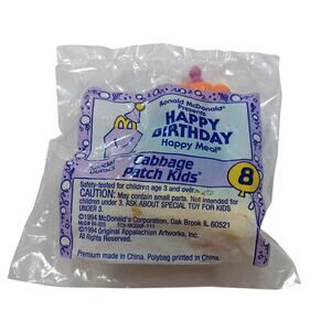 Vintage 1994 McDonald's Happy Birthday Happy Meal Toy Cabbage Patch Kids' NEW
